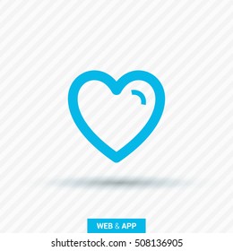 Favorites isolated minimal icon. Heart line vector icon for websites and mobile minimalistic flat design.