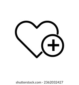favorites line icon, vector flat liner illustration on white background..eps