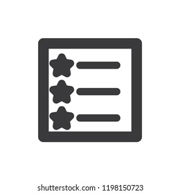 Favorites list vector icon 