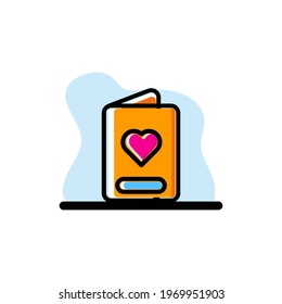 Favourite Book Icon Conceptual Vector Design Illustration eps10