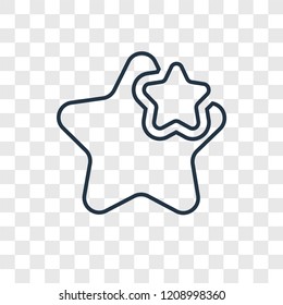 Favourite concept vector linear icon isolated on transparent background, Favourite concept transparency concept in outline style