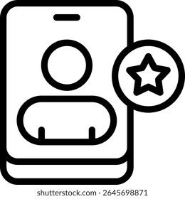 Favorito Contato Moderno Preto Ícone Design