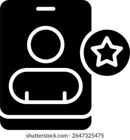 Favourite Contact Modern Black Icon Design