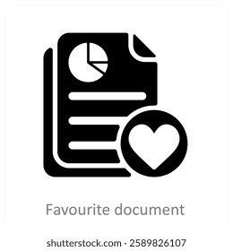 Favourite Document and file icon concept