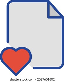 Favourite file Isolated Vector icon which can easily modify or edit

