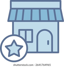 Favourite Filled Blue Tone Icon