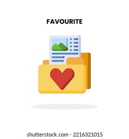 Favourite flat icon. Vector illustration on white background. Can used for digital product, presentation, UI and many more.