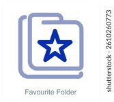 Favourite Folder and document icon concept
