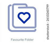 Favourite Folder and document icon concept