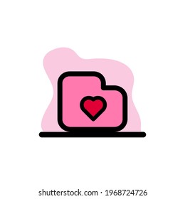 Favourite Folder Icon Conceptual Vector Illustration Design eps10