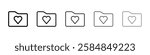 Favourite folder icon Vector logo sign