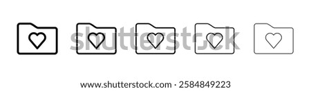 Favourite folder icon Vector logo sign