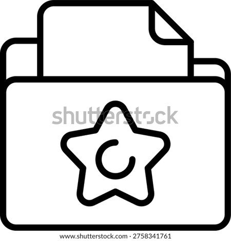 Favourite Folder Vector Icon Design Symbol