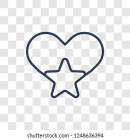 Favourite icon. Trendy linear Favourite logo concept on transparent background from User Interface and Web Navigation collection