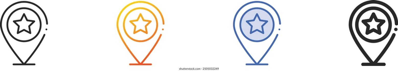 favourite icon.Thin Linear, Gradient, Blue Stroke and bold Style Design Isolated On White Background