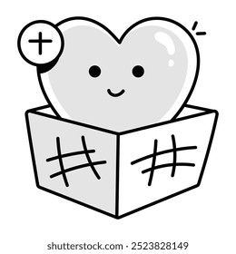 Ícone de item favorito no estilo de desenho

