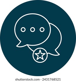 Diseño de icono de círculo de línea favorita 