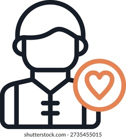 Favourite Line Due Icon Design