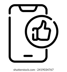 favourite Line Icon Background White