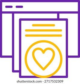 Favourite Line Two Color Vector Line Two Color Vector Icon Design Design