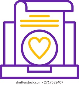 Favourite Line Two Color Vector Line Two Color Vector Icon Design Design
