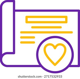 Línea favorita Línea de Vector de dos colores Diseño de icono de Vector de dos colores