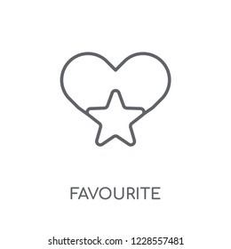 Favourite linear icon. Modern outline Favourite logo concept on white background from User Interface and Web Navigation collection. Suitable for use on web apps, mobile apps and print media.