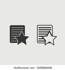 Favoritennote, Vektorsymbol für Illustration im Web und Design