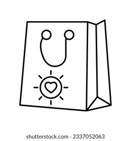 Icono del vector de contorno de la compra favorita que puede editar o modificar fácilmente


