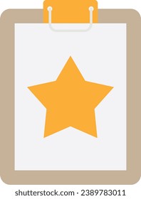 Favourite Star Bookmark Icon Vector Flat Illustration