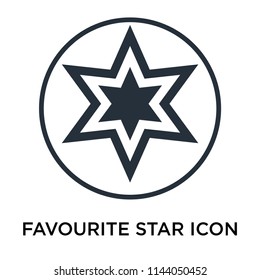 Favourite star icon vector isolated on white background for your web and mobile app design, Favourite star logo concept