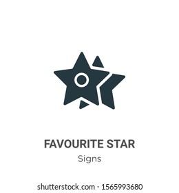Favourite star vector icon on white background. Flat vector favourite star icon symbol sign from modern signs collection for mobile concept and web apps design.