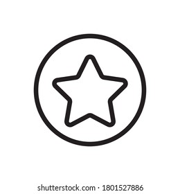 Vector de contorno de icono Favoritos (interfaz de usuario). aislado en fondo blanco