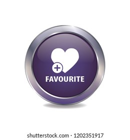 Favourite vector button, web design element
