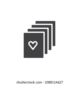 Favourite wishlist vector icon. filled flat sign for mobile concept and web design. Paper documents with heart simple solid icon. Symbol, logo illustration. Pixel perfect vector graphics