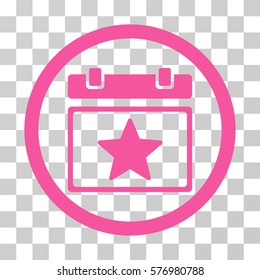 Favourites Day rounded icon. Vector illustration style is a flat iconic symbol inside a circle, pink color, transparent background. Designed for web and software interfaces.