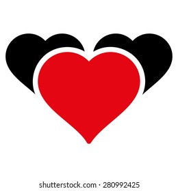 Favourites icon from Competition & Success Bicolor Icon Set. This isolated flat symbol uses modern corporation intensive red and black colors.