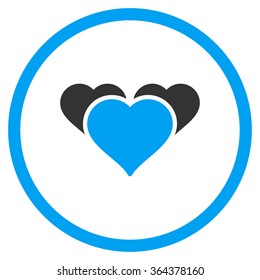 Favourites vector icon. Style is bicolor flat symbol, blue and gray colors, rounded angles, white background.