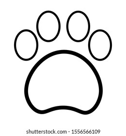 Faw print icons in flat style. Paws and black cat dogs. Animal footprint symbol with a white background for your website design, logo, application, UI Vector EPS 10