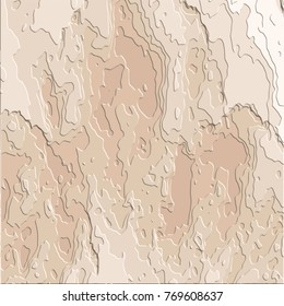 fawn abstract 3D pattern with embossed irregular areas in different color shades, vector illustration