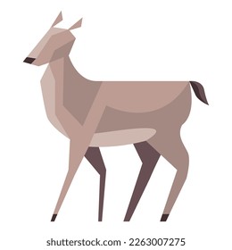 fawn animal low poly style