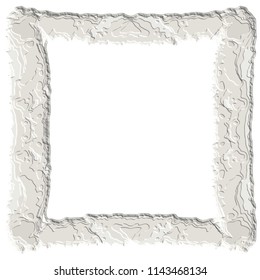 fawn beige 3D antique squared frame border pattern, vector illustration