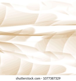 fawn beige abstract watercolor wave pattern with rounded ornaments and white areas, vector illustration