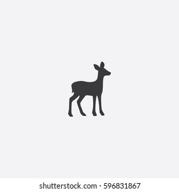 Fawn Bull Icon Silhouette Vector Illustration

