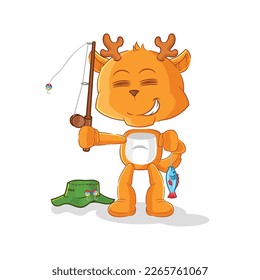 the fawn fisherman illustration. character vector
