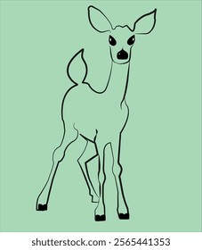 fawn, nature, illustration, vector, animal, abstraction, fauna.eps