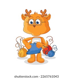 la mascota del sastre. vector de dibujos animados