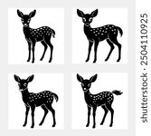 A fawn vector illustration icon.