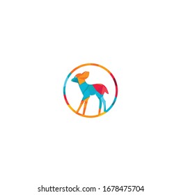 Fawn vector logo design. Cute deer vector logo design.	