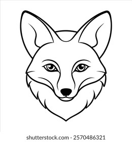 Fax animal head vector art illustration.